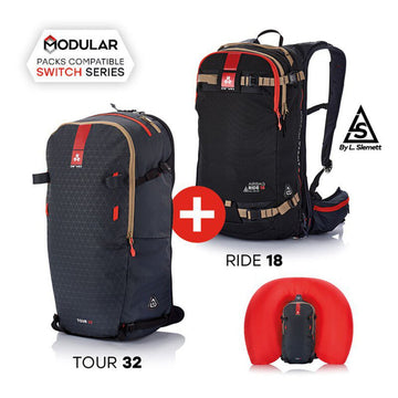 Arva Switch Mixed Airbag Bundle (Ride 18 + Tour 32)