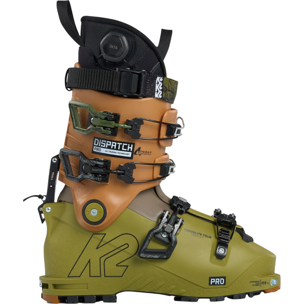 K2 Dispatch Pro Green BROWN 24.5 Ski Boots 2023