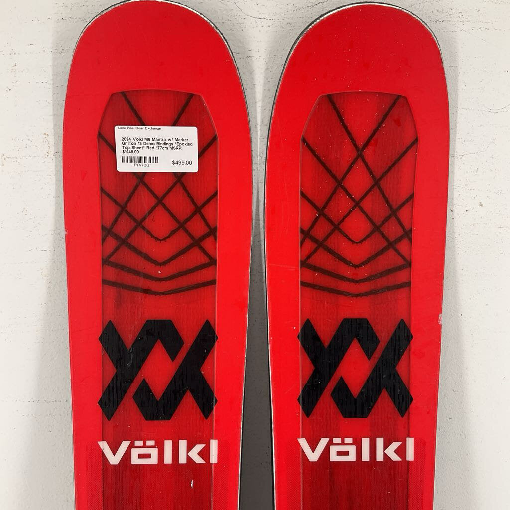 2024 Volkl M6 Mantra w/ Marker Griffon 13 Demo Bindings *Epoxied Top S ...