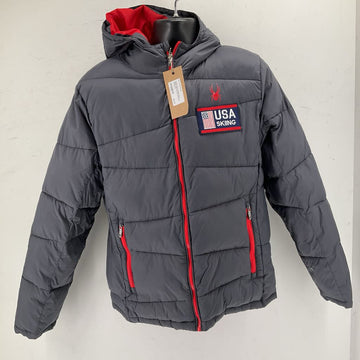 Spyder Men's Hooded Puffy Jacket *USA Ski Team Branding*
