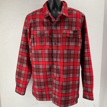 Volcom Men's Flannel Windbreaker Button Up